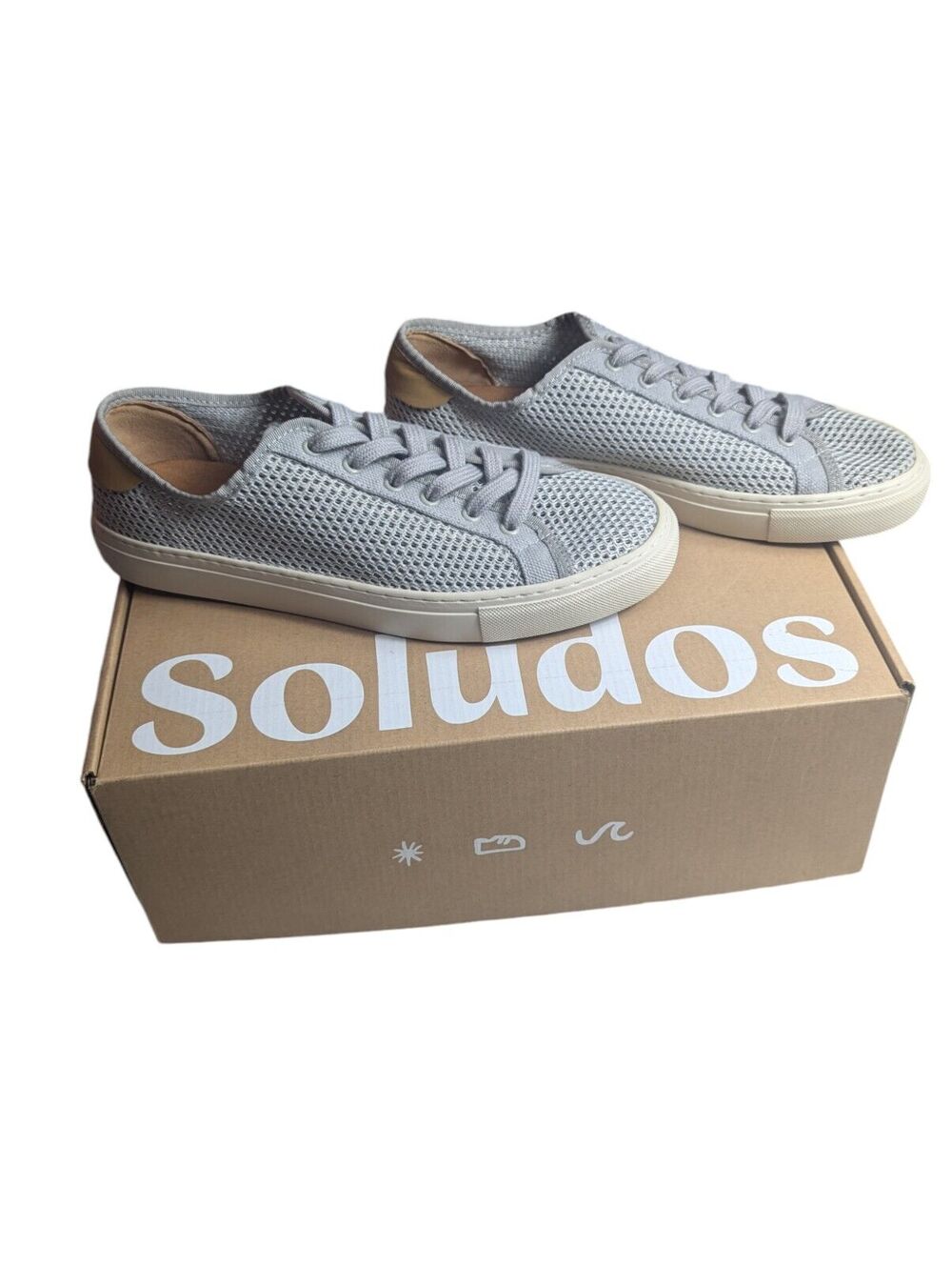 Soludos Women's Size 12 Shoes Lagos Mesh Sneaker Gray 3000126-020 New In Box